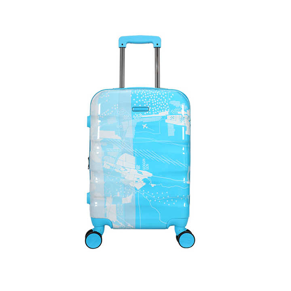 High Quality factory made ABS+PC printed luggage colorful printing attractive travel usage suitcase